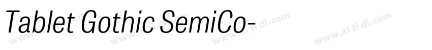 Tablet Gothic SemiCo字体转换